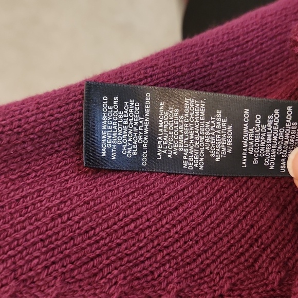 Signature Shawl Knit Cardigan Sweater Burgandy Red Size S/P (6-8) - Picture 9 of 10